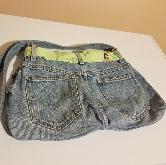 FADED GLORY HANDMADE DENIM SHOULDER HANDBAG - Picture 4 of 8